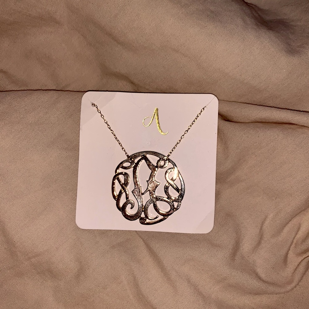 Gold “A” necklace